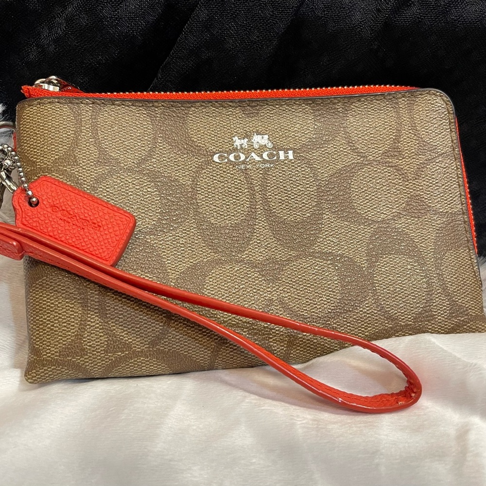 Coach Brown w/ Orange Double Zip